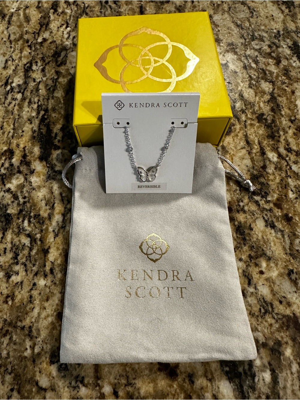 Kendra Scott Cailey Butterfly Silver Short Pendant necklace - Picture 2 of 8
